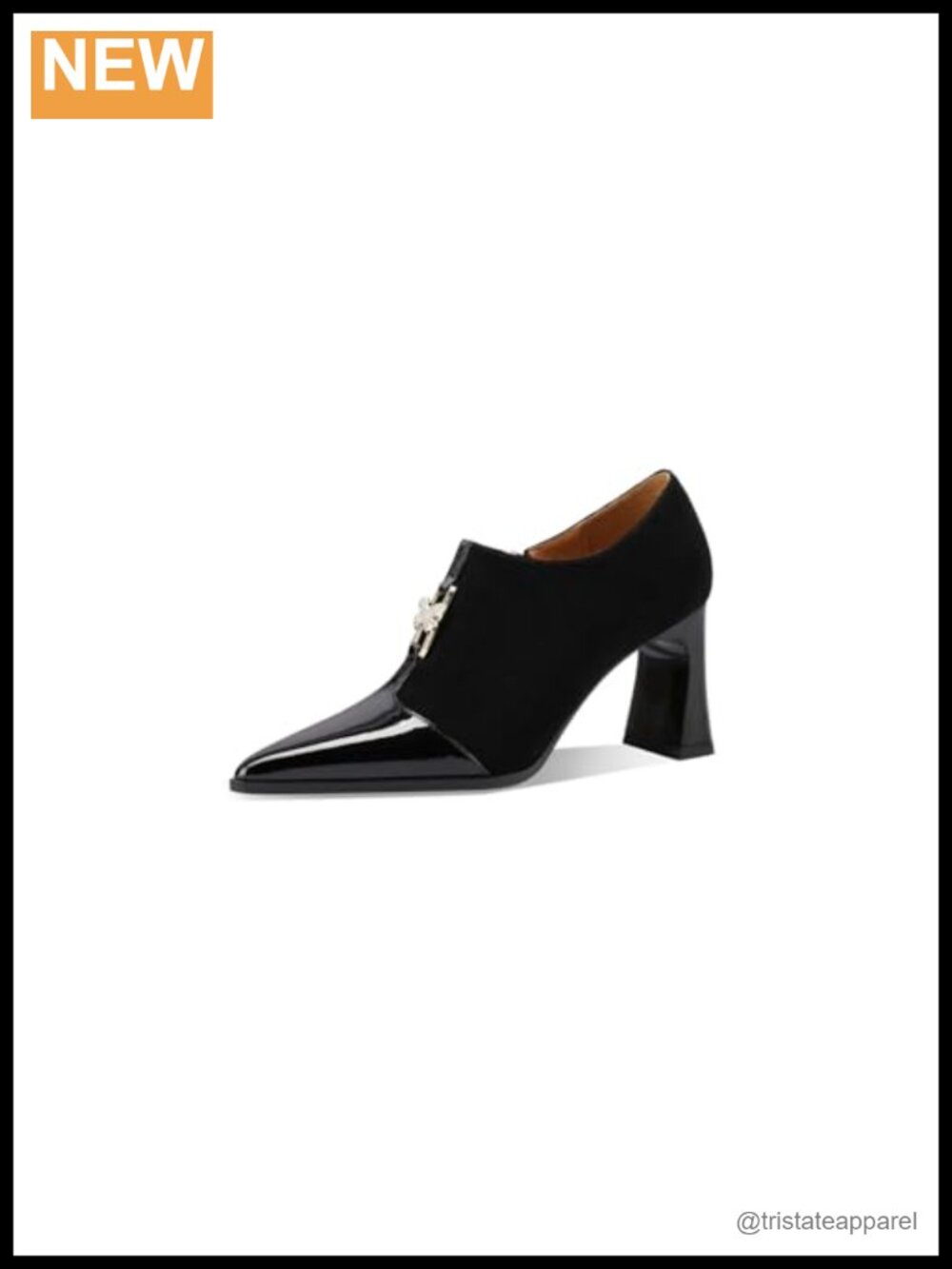 TinaCus Women's Pointed Toe Mid Heel Pumps Shoes Butterfly Zipper
